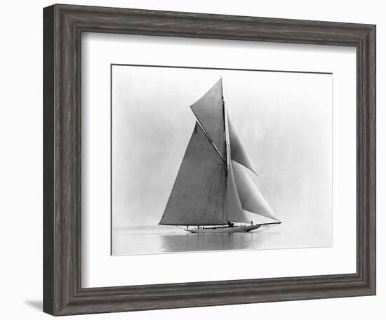 Yacht Reliance at Full Sail-null-Framed Photographic Print