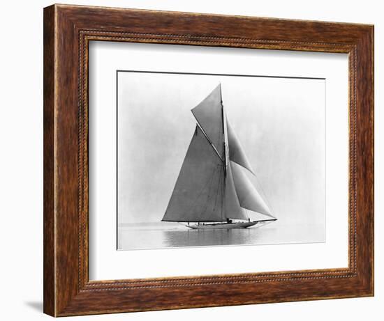 Yacht Reliance at Full Sail-null-Framed Photographic Print