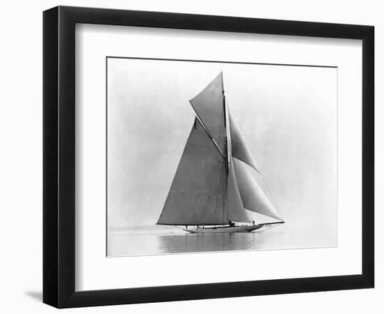 Yacht Reliance at Full Sail-null-Framed Photographic Print