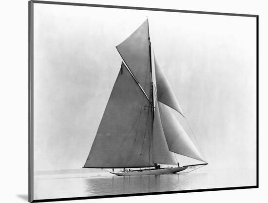 Yacht Reliance at Full Sail-null-Mounted Photographic Print