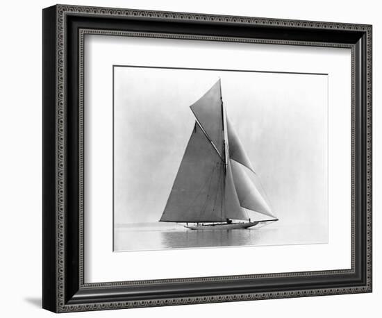 Yacht Reliance at Full Sail-null-Framed Photographic Print