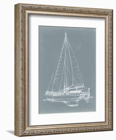 Yacht Sketches I-Ethan Harper-Framed Premium Giclee Print