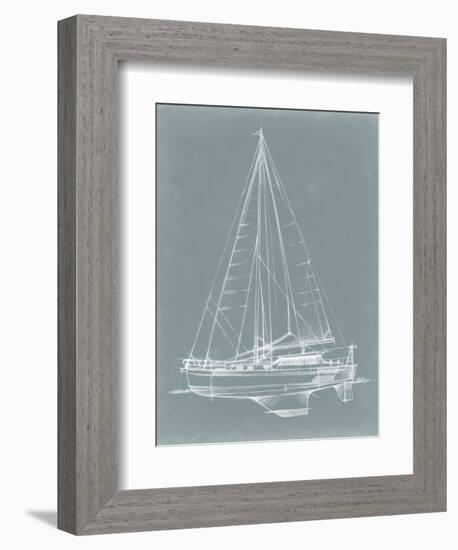 Yacht Sketches I-Ethan Harper-Framed Premium Giclee Print