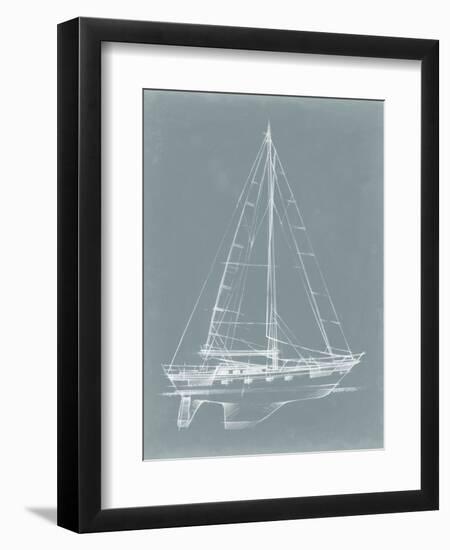 Yacht Sketches II-Ethan Harper-Framed Premium Giclee Print