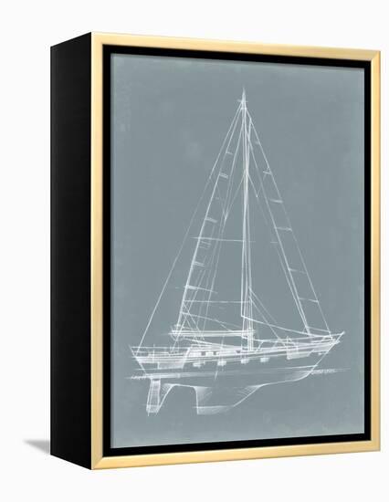 Yacht Sketches II-Ethan Harper-Framed Stretched Canvas