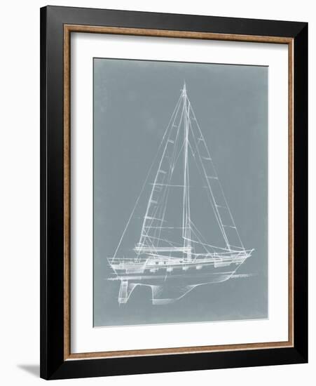 Yacht Sketches II-Ethan Harper-Framed Art Print