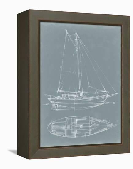 Yacht Sketches III-Ethan Harper-Framed Stretched Canvas