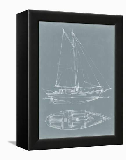 Yacht Sketches III-Ethan Harper-Framed Stretched Canvas