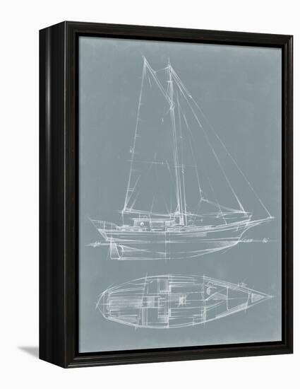 Yacht Sketches III-Ethan Harper-Framed Stretched Canvas