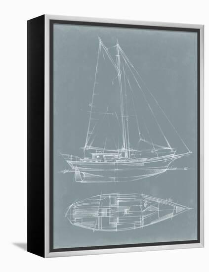 Yacht Sketches III-Ethan Harper-Framed Stretched Canvas