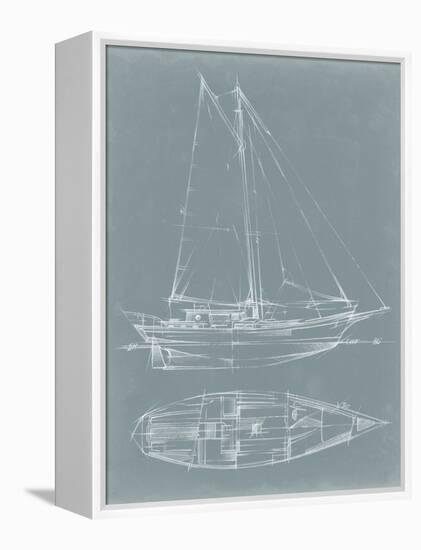 Yacht Sketches III-Ethan Harper-Framed Stretched Canvas