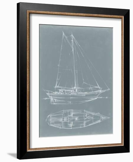 Yacht Sketches III-Ethan Harper-Framed Premium Giclee Print