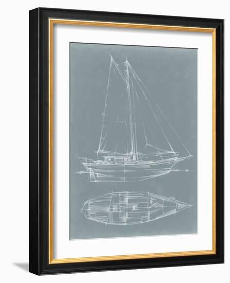 Yacht Sketches III-Ethan Harper-Framed Premium Giclee Print