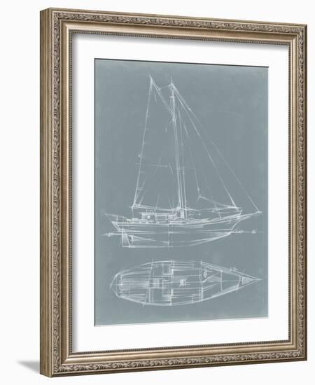 Yacht Sketches III-Ethan Harper-Framed Art Print