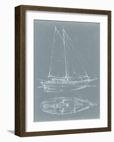 Yacht Sketches III-Ethan Harper-Framed Art Print
