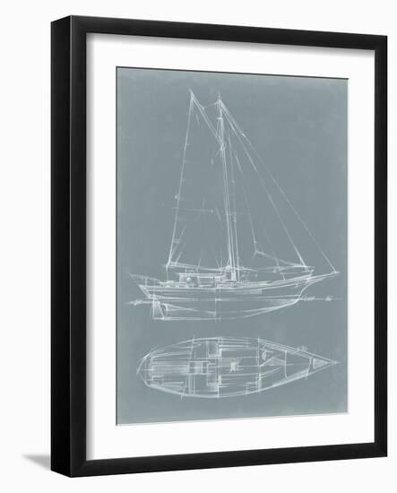 Yacht Sketches III-Ethan Harper-Framed Art Print