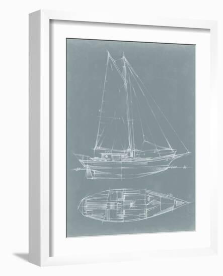 Yacht Sketches III-Ethan Harper-Framed Art Print