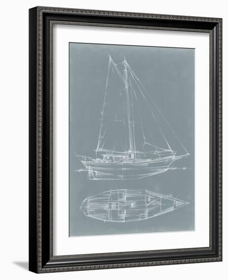Yacht Sketches III-Ethan Harper-Framed Art Print