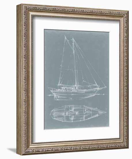 Yacht Sketches III-Ethan Harper-Framed Premium Giclee Print