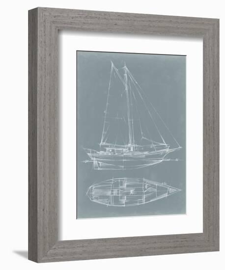 Yacht Sketches III-Ethan Harper-Framed Premium Giclee Print