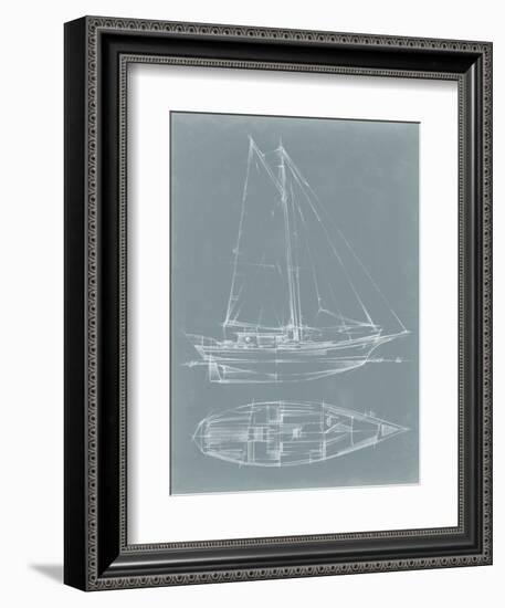 Yacht Sketches III-Ethan Harper-Framed Premium Giclee Print