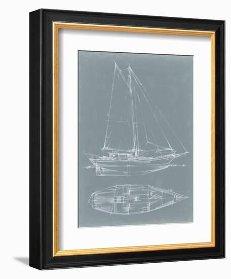 Yacht Sketches III-Ethan Harper-Framed Premium Giclee Print