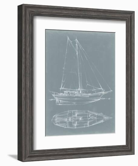 Yacht Sketches III-Ethan Harper-Framed Art Print