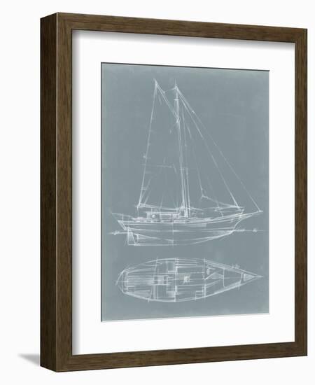 Yacht Sketches III-Ethan Harper-Framed Art Print