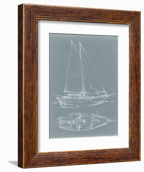 Yacht Sketches III-Ethan Harper-Framed Art Print