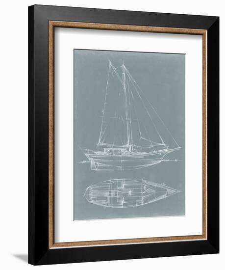 Yacht Sketches III-Ethan Harper-Framed Art Print