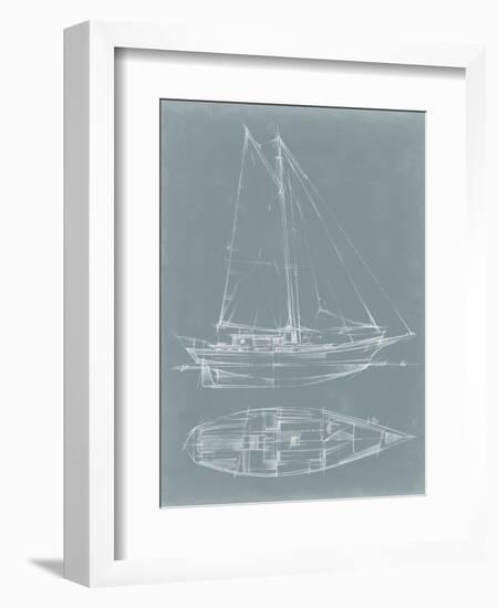 Yacht Sketches III-Ethan Harper-Framed Art Print