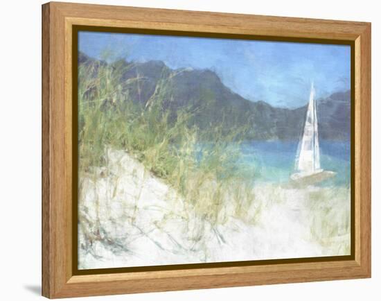 Yacht Waiting-Noah Bay-Framed Stretched Canvas