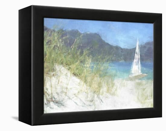 Yacht Waiting-Noah Bay-Framed Stretched Canvas