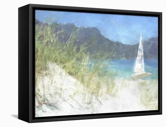 Yacht Waiting-Noah Bay-Framed Stretched Canvas