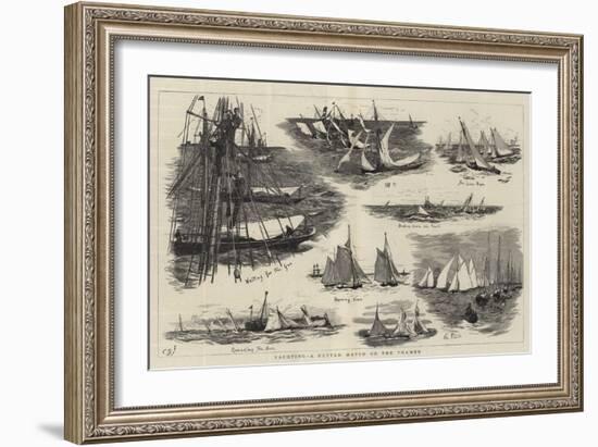 Yachting, a Cutter Match on the Thames-William Lionel Wyllie-Framed Giclee Print