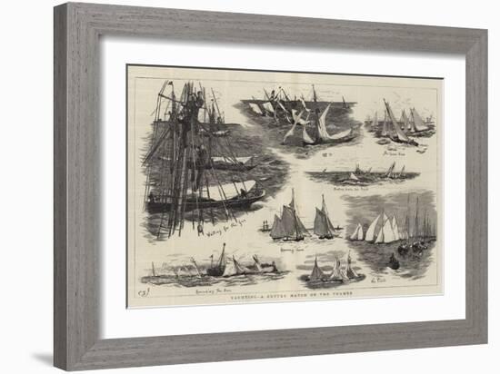 Yachting, a Cutter Match on the Thames-William Lionel Wyllie-Framed Giclee Print