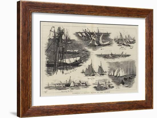 Yachting, a Cutter Match on the Thames-William Lionel Wyllie-Framed Giclee Print