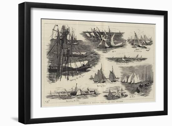 Yachting, a Cutter Match on the Thames-William Lionel Wyllie-Framed Giclee Print