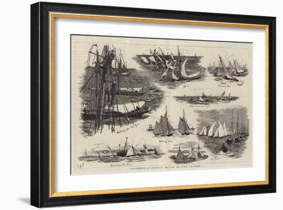 Yachting, a Cutter Match on the Thames-William Lionel Wyllie-Framed Giclee Print