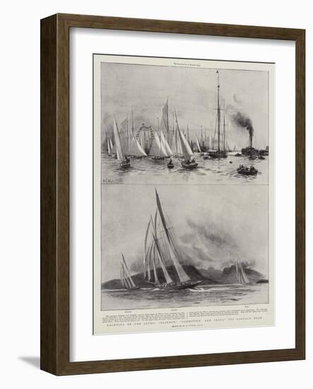 Yachting on the Clyde, Rainbow, Gleniffer and Bona Off Garroch Head-William Lionel Wyllie-Framed Giclee Print