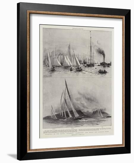 Yachting on the Clyde, Rainbow, Gleniffer and Bona Off Garroch Head-William Lionel Wyllie-Framed Giclee Print