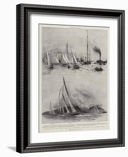 Yachting on the Clyde, Rainbow, Gleniffer and Bona Off Garroch Head-William Lionel Wyllie-Framed Giclee Print