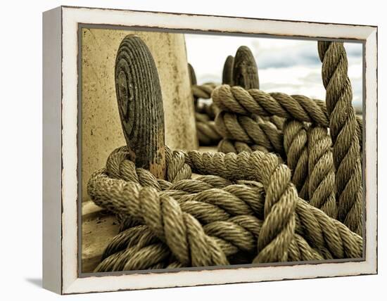 Yachting. Parts of Yacht. Nautical Ship Rope.-Voy-Framed Premier Image Canvas