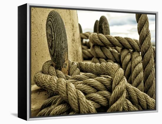 Yachting. Parts of Yacht. Nautical Ship Rope.-Voy-Framed Premier Image Canvas