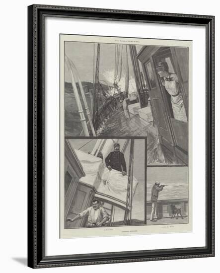 Yachting Sketches-null-Framed Giclee Print