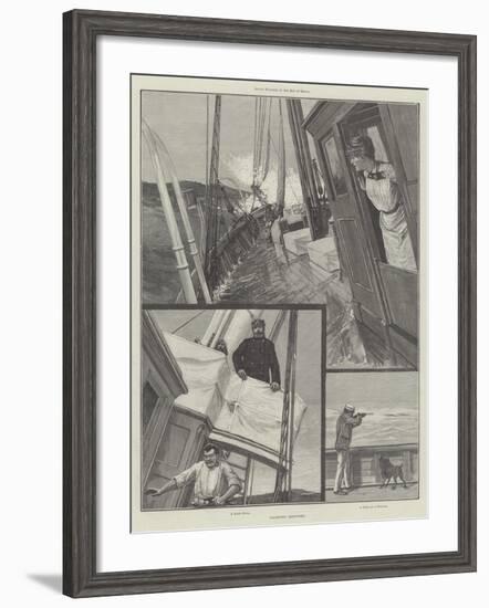 Yachting Sketches-null-Framed Giclee Print