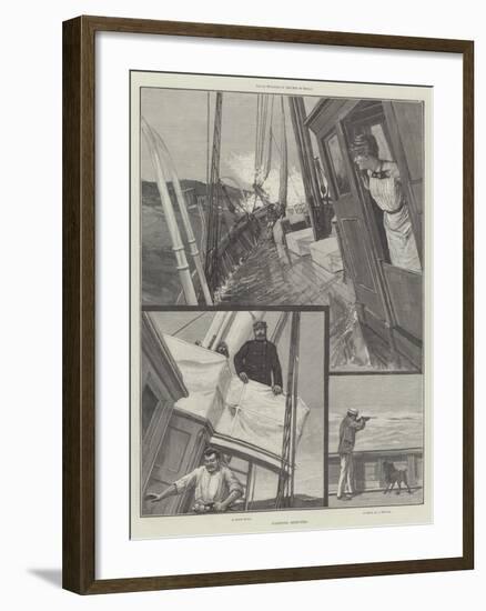 Yachting Sketches-null-Framed Giclee Print