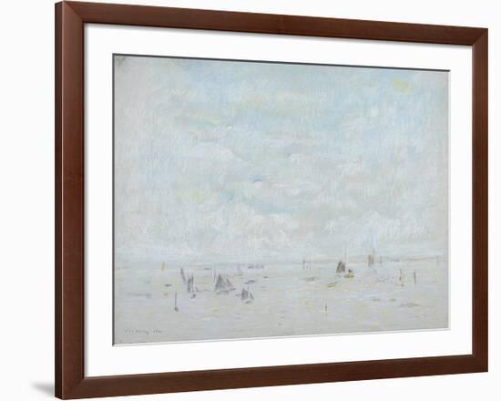 Yachts, 1920-Laurence Stephen Lowry-Framed Premium Giclee Print