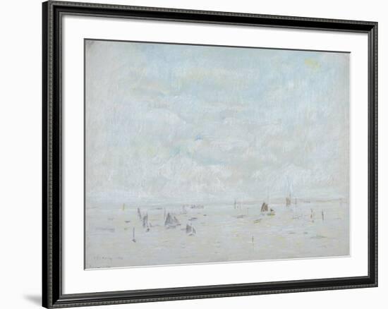 Yachts, 1920-Laurence Stephen Lowry-Framed Premium Giclee Print