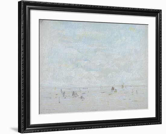 Yachts, 1920-Laurence Stephen Lowry-Framed Premium Giclee Print